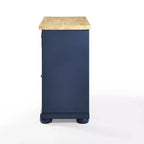 Îlot de cuisine roulant avec rangement, 6 étagères, 4 portes, 2 tiroirs, roulettes, placage bois, 42"L x 36,6"H
