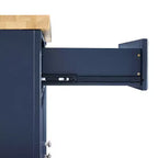 Îlot de cuisine roulant avec rangement, 6 étagères, 4 portes, 2 tiroirs, roulettes, placage bois, 42"L x 36,6"H