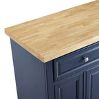 Îlot de cuisine roulant avec rangement, 6 étagères, 4 portes, 2 tiroirs, roulettes, placage bois, 42"L x 36,6"H