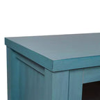 Bahut de salle à manger, 2 portes en verre trempé, 2 tiroirs, 3 étagères, bois d'ingénierie, résistant à l'eau, capacité de 90 kg