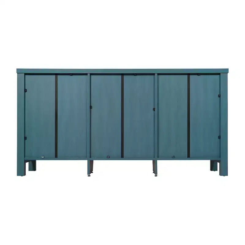 Bahut de salle à manger, 2 portes en verre trempé, 2 tiroirs, 3 étagères, bois d'ingénierie, résistant à l'eau, capacité de 90 kg