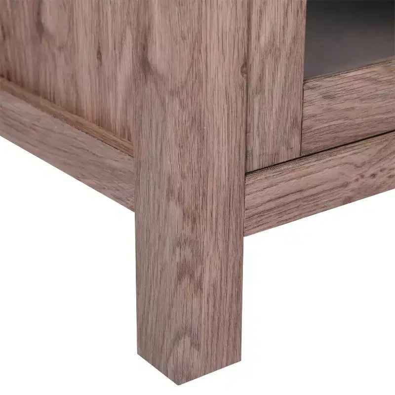 Bahut de salle à manger, 2 portes en verre trempé, 2 tiroirs, 3 étagères, bois d'ingénierie, résistant à l'eau, capacité de 90 kg