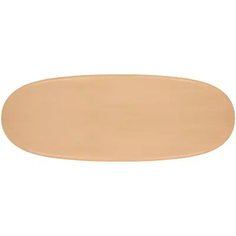 Table basse ovale, cadre en bois massif, pieds épais sculpturaux, 137 x 61 x 38 cm, capacité de 27 kg, marron