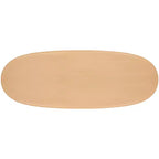 Table basse ovale, cadre en bois massif, pieds épais sculpturaux, 137 x 61 x 38 cm, capacité de 27 kg, marron