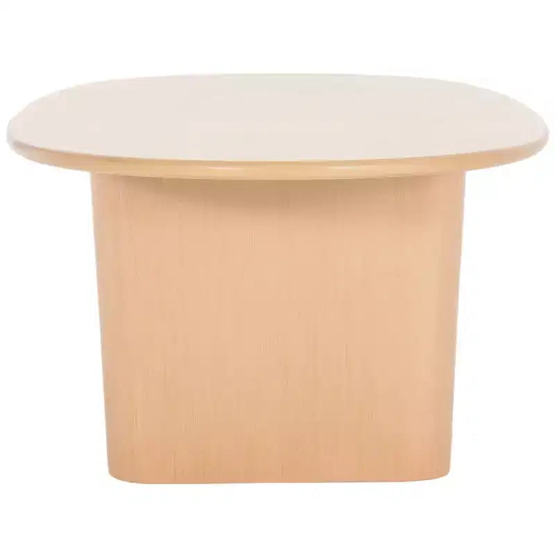 Table basse ovale, cadre en bois massif, pieds épais sculpturaux, 137 x 61 x 38 cm, capacité de 27 kg, marron