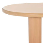 Table basse ovale, cadre en bois massif, pieds épais sculpturaux, 137 x 61 x 38 cm, capacité de 27 kg, marron