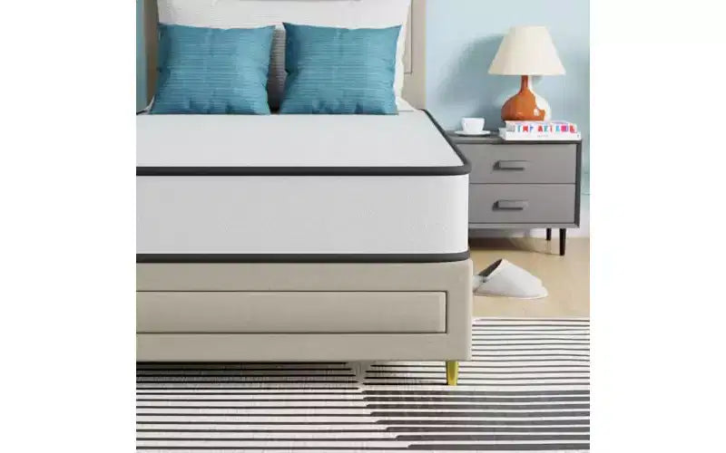 Matelas à ressorts de 8 pouces, fermeté moyenne, en boîte, certifié CertiPUR-US, sans fibre de verre, sommeil frais