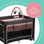 Parc 2-en-1 avec couffin à bascule, certifié JPMA, supporte jusqu'à 15,9 kg