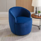 Fauteuil pivotant à 360° en tissu Teddy avec accoudoirs, éponge haute densité, capacité de 113 kg