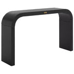 Console incurvée, placage bois Okoumé, bords incurvés audacieux, supporte 90 kg, finition naturelle, intérieur