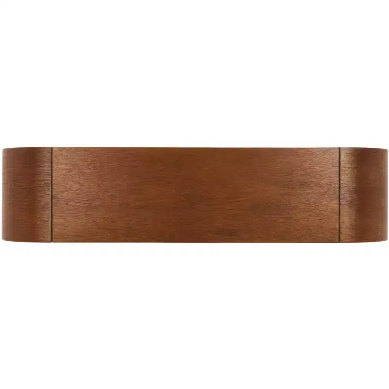 Console incurvée, placage bois Okoumé, bords incurvés audacieux, supporte 90 kg, finition naturelle, intérieur
