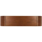 Console incurvée, placage bois Okoumé, bords incurvés audacieux, supporte 90 kg, finition naturelle, intérieur