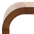Console incurvée, placage bois Okoumé, bords incurvés audacieux, supporte 90 kg, finition naturelle, intérieur