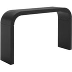 Console incurvée, placage bois Okoumé, bords incurvés audacieux, supporte 90 kg, finition naturelle, intérieur
