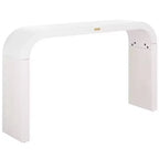 Console incurvée, placage bois Okoumé, bords incurvés audacieux, supporte 90 kg, finition naturelle, intérieur