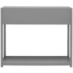 Console Scandinave, Bois d'hévéa, 2 tiroirs et étagère ouverte, Capacité 26 kg, Bleu marine