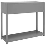 Console Scandinave, Bois d'hévéa, 2 tiroirs et étagère ouverte, Capacité 26 kg, Bleu marine