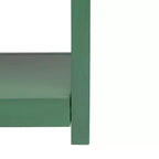 Console Scandinave, Bois d'hévéa, 2 tiroirs et étagère ouverte, Capacité 26 kg, Bleu marine
