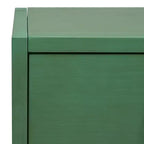 Console Scandinave, Bois d'hévéa, 2 tiroirs et étagère ouverte, Capacité 26 kg, Bleu marine