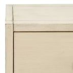 Console Scandinave, Bois d'hévéa, 2 tiroirs et étagère ouverte, Capacité 26 kg, Bleu marine