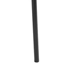 Tabouret de bar, dossier en noyer, assise en polyester noir, structure en fer, repose-pieds, hauteur d'assise 76 cm, capacité 113 kg