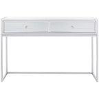 Aster 2 Drawer Mirrored Desk - DSK9701 - Silver/Mirror - Safavieh