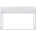 Bureau à écrire 2 tiroirs miroir, argent, bois + fer + miroir, capacité de 27 kg, 79,5 cm H x 120 cm L x 40 cm P